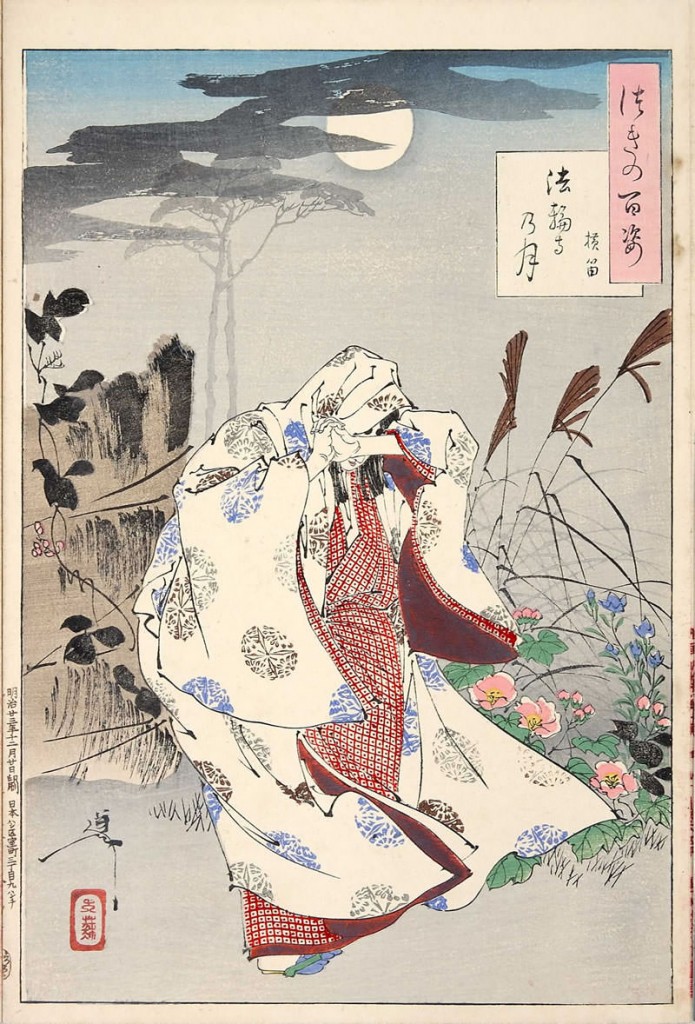 法輪寺乃月　横笛（『月百姿』シリーズ／画・月岡芳年）の拡大画像